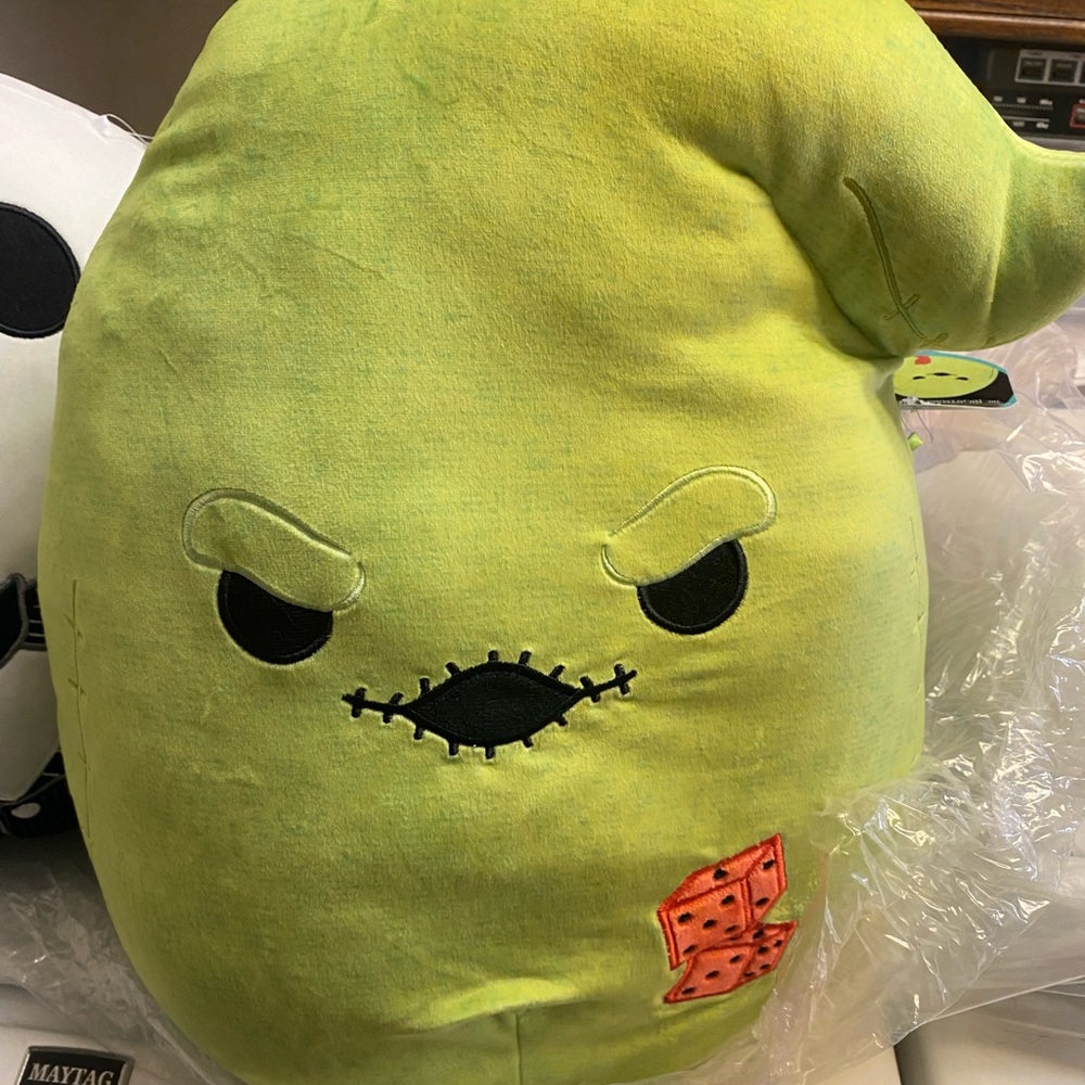 Disney Green Plush Monster with Stitched Oogie from NBC Details